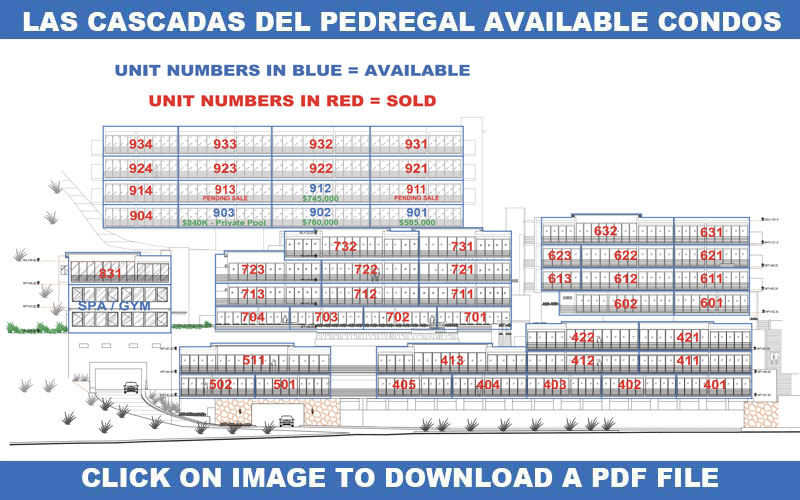 Last remaining condos for sale at Las Cascadas del Pedregal