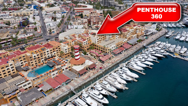 Location of Penthouse 360 in Cabo Marina