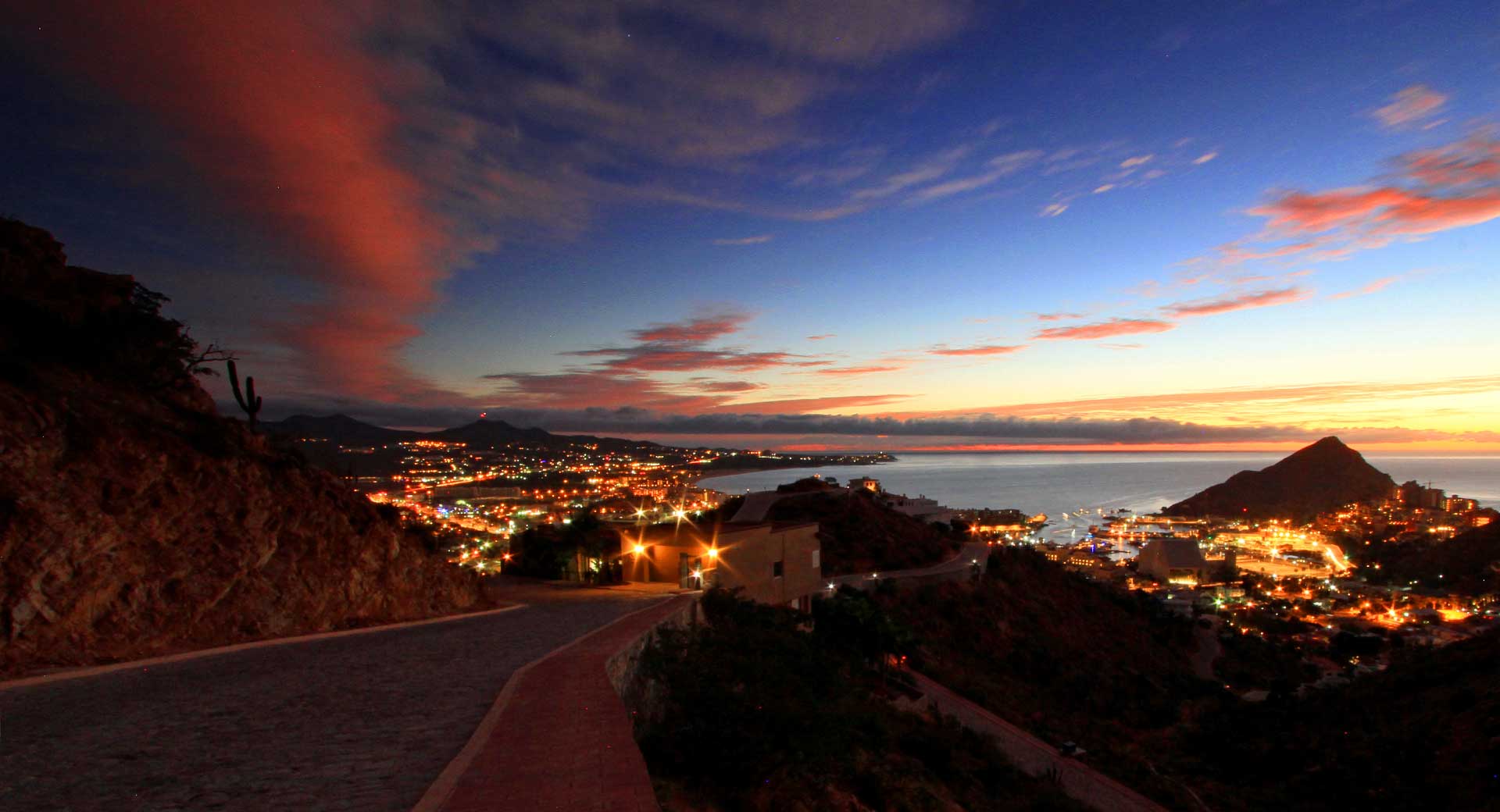 Sunrise from atop Pedregal in Cabo San Lucas